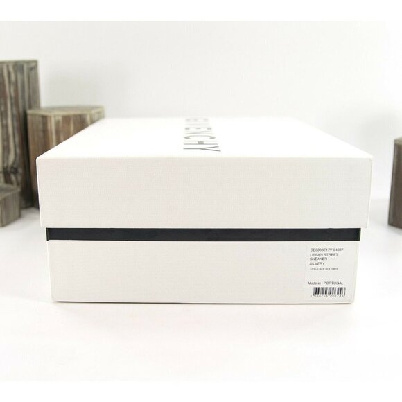 Givenchy Urban Street Silver Metallic Leather Sneakers 37 NIB - Picture 6 of 10